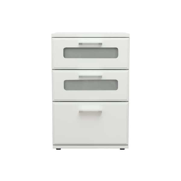 Sengebord med tre skuffer 40x60x38 cm Hvid træ ML Design