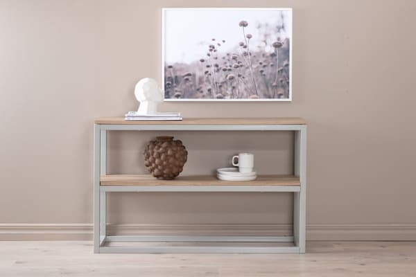 Rise konsollbord med hylle 30x110 cm aske tre dekor, grå.
