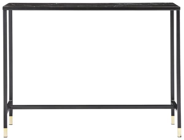 Dipp konsolbord 30x100 cm glas sort marmor dekor.
