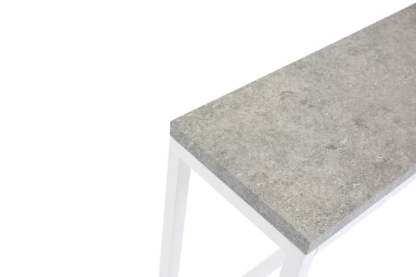 Rise avlastningsbord 30x110 cm betong dekor, vit.