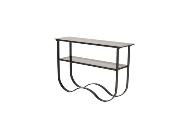 Wavy konsolbord med hylde 34x117 cm sort.