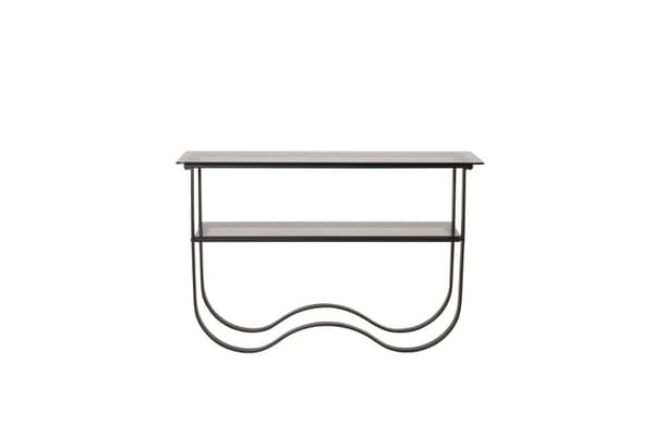 Wavy konsolbord med hylde 34x117 cm sort.