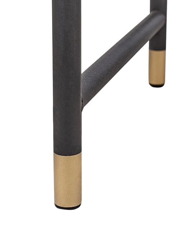 Konsolipöytä valkoinen tumma puu 104 x 80 x 40 cm lastulevy teräs kaappi hylly liukuovi moderni