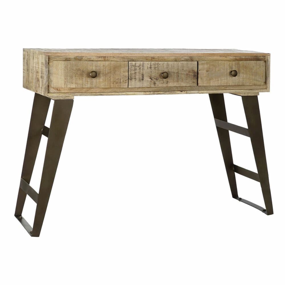 Konsol DKD Home Decor Svart Metall Mangoträ (130 x 40 x 89 cm)