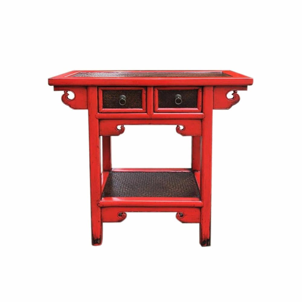 Konsol DKD Home Decor Röd Mörkbrun Almträ (85 x 35 x 80 cm)