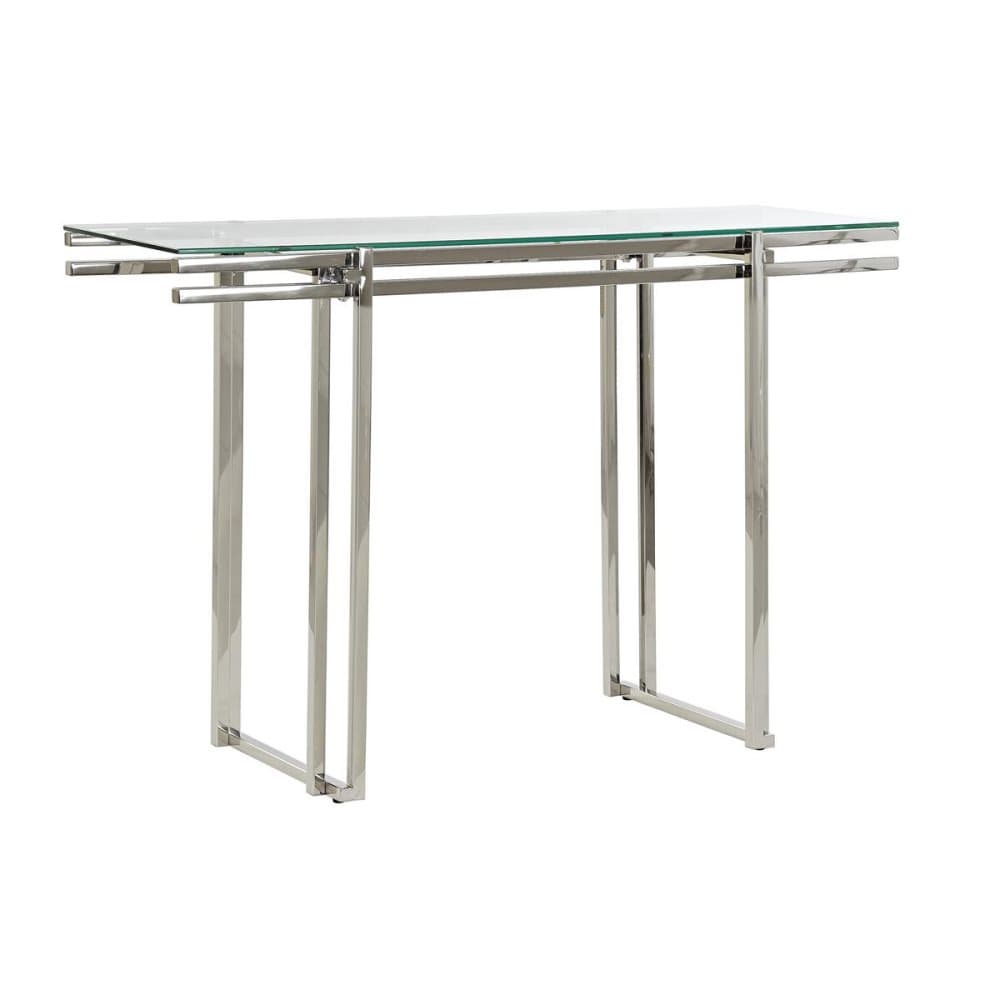 Konsol DKD Home Decor Glas Silvrig Rostfritt stål Modern (120 x 40 x 78 cm)