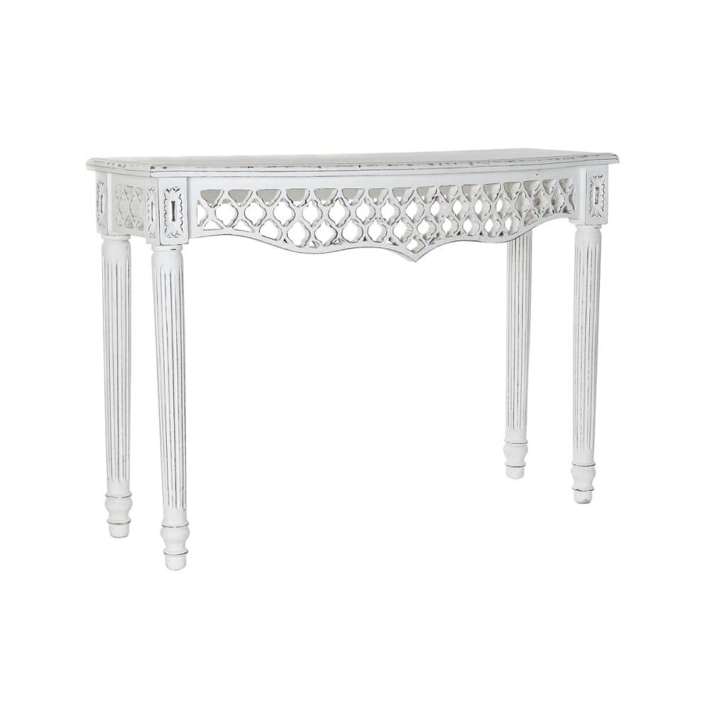 Konsol DKD Home Decor Vit Mangoträ (108 x 38 x 77 cm)