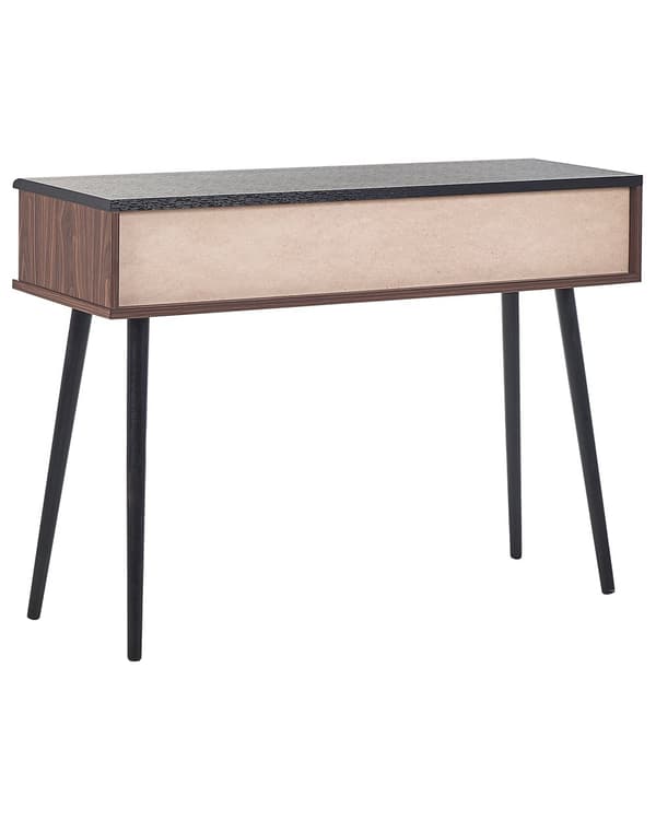 Konsolbord Mørk træfinish 80 x 40 x 110 cm Rustikt skydedørsskab