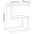 Miniatyrbild 8 av 8: vidaXL Sidobord 45x30x60 cm massiv teak
