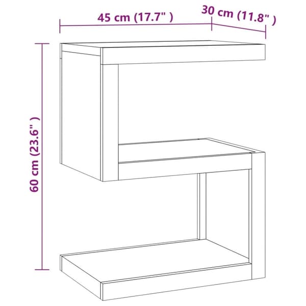 vidaXL Sidobord 45x30x60 cm massiv teak