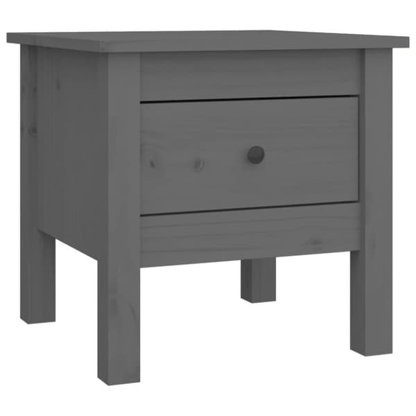 vidaXL Skjenker 2 stk grå 40x40x39 cm heltre furu