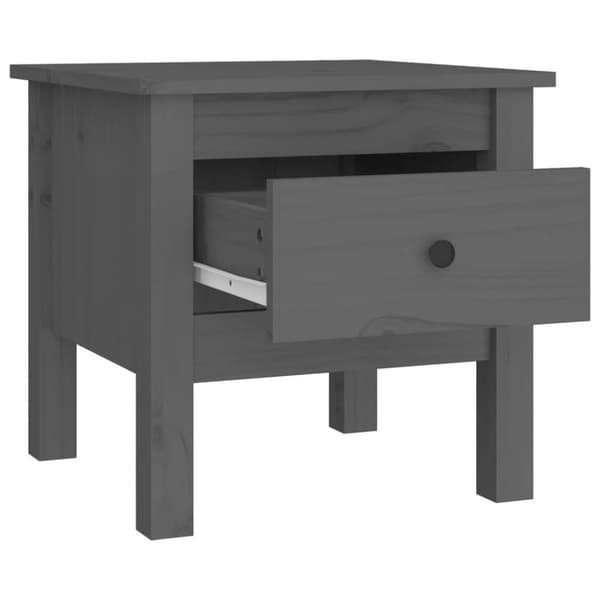 vidaXL Skjenker 2 stk grå 40x40x39 cm heltre furu
