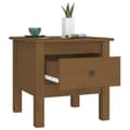 Miniatyrbild 5 av 11: vidaXL Sidobord honungsbrun 40x40x39 cm massiv furu