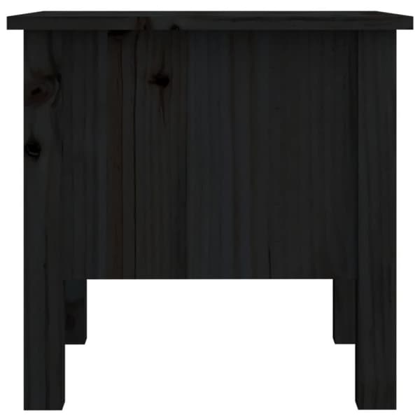vidaXL Sidebord 2 stk svart 40x40x39 cm heltre furu