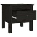 Miniatyrbilde 7 av 11: vidaXL Sidebord svart 40x40x39 cm heltre furu