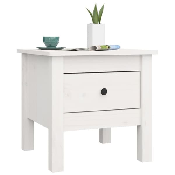 vidaXL Skjenker 2 stk hvit 40x40x39 cm heltre furu