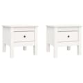 Miniatyrbilde 1 av 11: vidaXL Skjenker 2 stk hvit 40x40x39 cm heltre furu