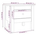 Miniatyrbilde 10 av 11: vidaXL Salongbord hvit 40x40x39 cm heltre furu
