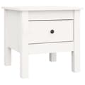 Miniatyrbilde 1 av 11: vidaXL Salongbord hvit 40x40x39 cm heltre furu