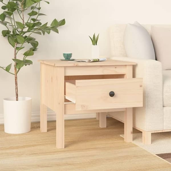 vidaXL Sidebord 50x50x49 cm heltre furu