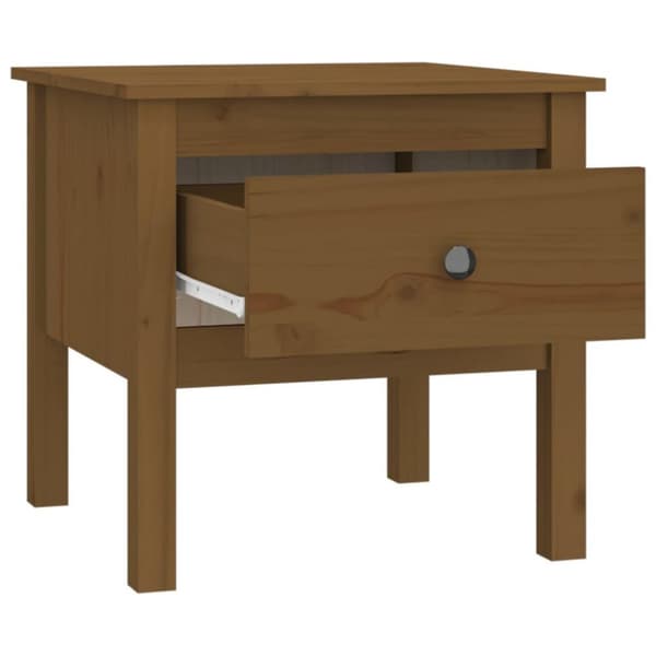 vidaXL Sidebord honningbrun 50x50x49 cm heltre furu