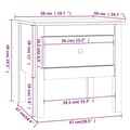 Miniatyrbilde 10 av 11: vidaXL Sidebord honningbrun 50x50x49 cm heltre furu