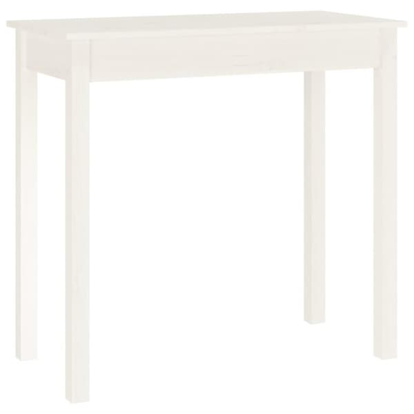 vidaXL Konsolbord vit 80x40x75 cm massiv furu
