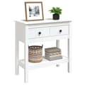 Miniatyrbilde 4 av 11: vidaXL Konsollbord hvit 75x35x75 cm heltre furu
