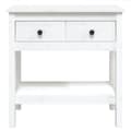 Miniatyrbilde 6 av 11: vidaXL Konsollbord hvit 75x35x75 cm heltre furu