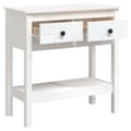 Miniatyrbilde 7 av 11: vidaXL Konsollbord hvit 75x35x75 cm heltre furu