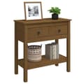 Miniatyrbild 4 av 11: vidaXL Konsolbord honungsbrun 75x35x75 cm massiv furu