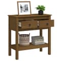 Miniatyrbild 5 av 11: vidaXL Konsolbord honungsbrun 75x35x75 cm massiv furu