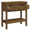 Miniatyrbild 7 av 11: vidaXL Konsolbord honungsbrun 75x35x75 cm massiv furu