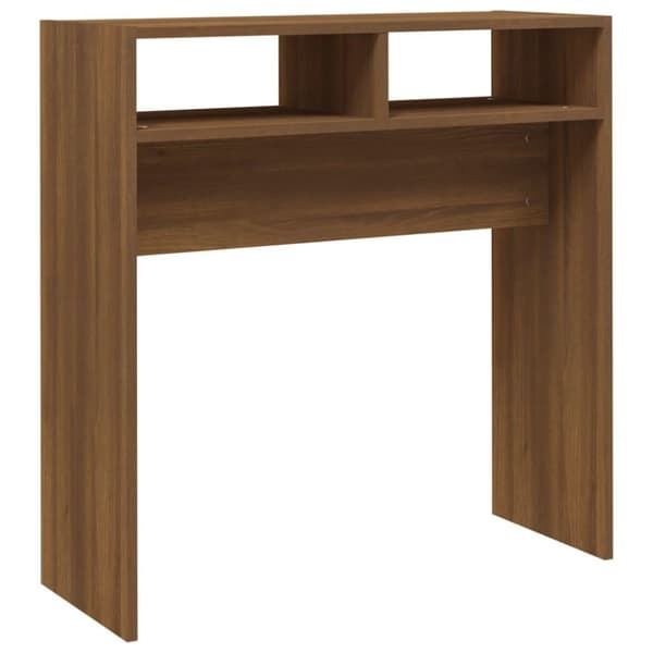 vidaXL Konsollbord brun eik 78x30x80 cm konstruert tre