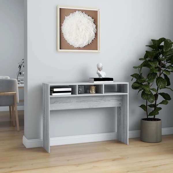 vidaXL Konsollbord grå sonoma 105x30x80 cm konstruert tre
