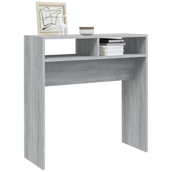 vidaXL Konsollbord grå sonoma 78x30x80 cm konstruert tre