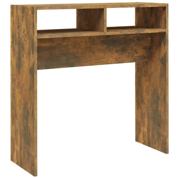 vidaXL Konsollbord røkt eik 78x30x80 cm konstruert tre