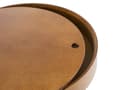 Miniatyrbilde 5 av 7: Salongbord mørkt tre rundt ø 40 cm Oppbevaringslokk Topp Bentwood Moderne Skandinavisk