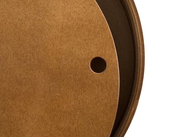 Salongbord mørkt tre rundt ø 40 cm Oppbevaringslokk Topp Bentwood Moderne Skandinavisk