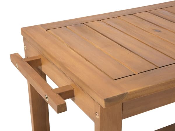 Serveringsvogn Hage Lyst akasietre 2-lags Tevogn med hjul Flaskeholder