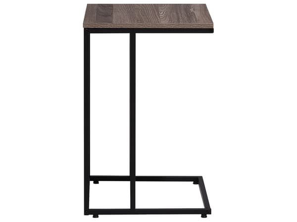 Sidebord Taupe Tre U-form Svart Metallramme Industriell Stil Sponplateplate Stue