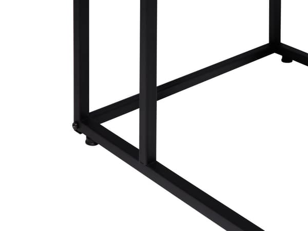 Sidebord Taupe Tre U-form Svart Metallramme Industriell Stil Sponplateplate Stue