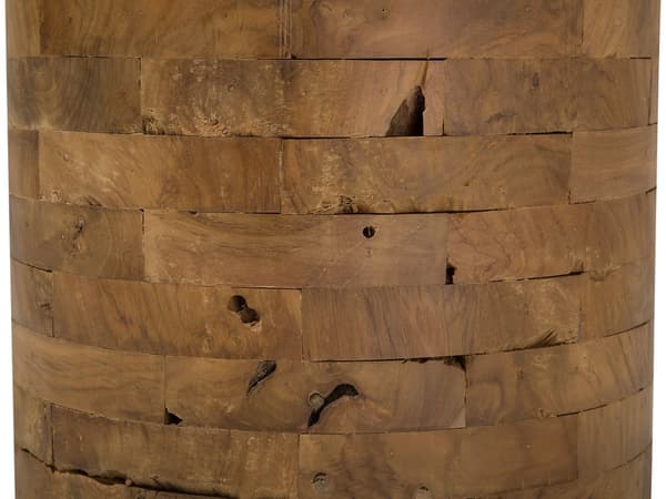 Sidebord Brun teak 35 x 45 cm Lakkert Treplate Salongbord Skandinavisk Stil Landlig Moderne