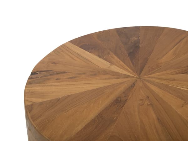 Sidebord Brun teak 35 x 45 cm Lakkert Treplate Salongbord Skandinavisk Stil Landlig Moderne