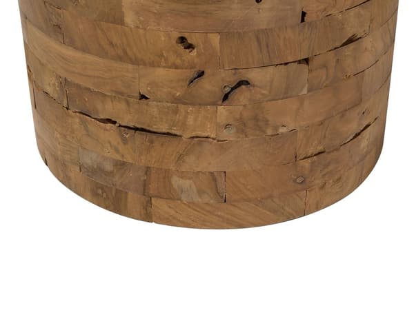 Sidebord Brun teak 35 x 45 cm Lakkert Treplate Salongbord Skandinavisk Stil Landlig Moderne