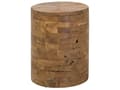 Miniatyrbilde 1 av 7: Sidebord Brun teak 35 x 45 cm Lakkert Treplate Salongbord Skandinavisk Stil Landlig Moderne