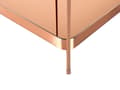 Miniatyrbilde 6 av 6: Sidebord Kobber Herdet glassplate Metallben 29 x 29 cm Hylle Oppbevaring Blank finish Glamourøs stil Moderne