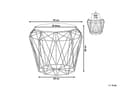 Miniatyrbilde 3 av 6: Sidebord Lyst tre Svart Metall Avtakbar topp Geometrisk form Innredning Stue Soverom Moderne Industriell Glamour