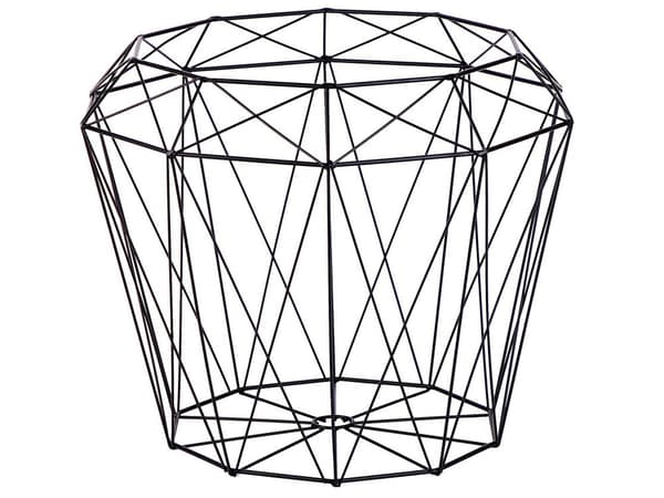 Sidebord Lyst tre Svart Metall Avtakbar topp Geometrisk form Innredning Stue Soverom Moderne Industriell Glamour
