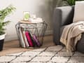 Miniatyrbilde 2 av 6: Sidebord Lyst tre Svart Metall Avtakbar topp Geometrisk form Innredning Stue Soverom Moderne Industriell Glamour